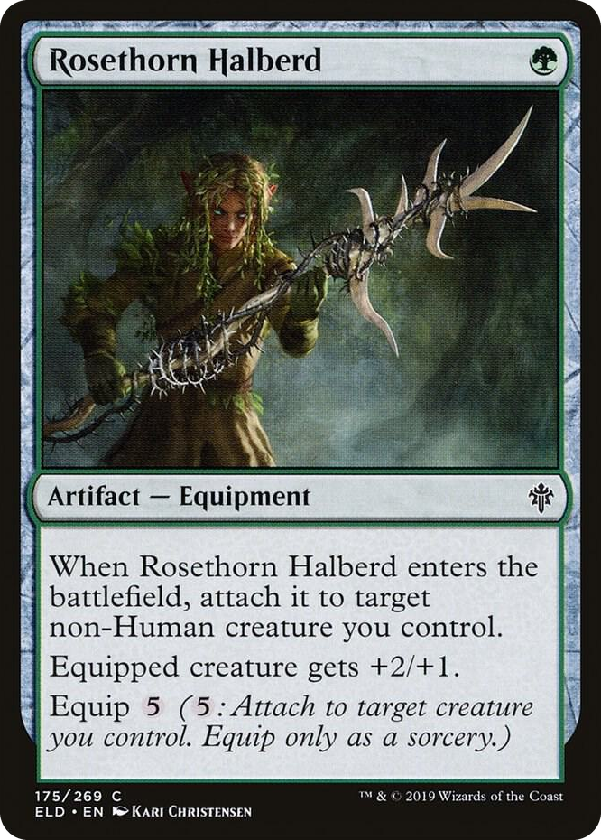0175 Rosethorn Halberd C Throne of Eldraine