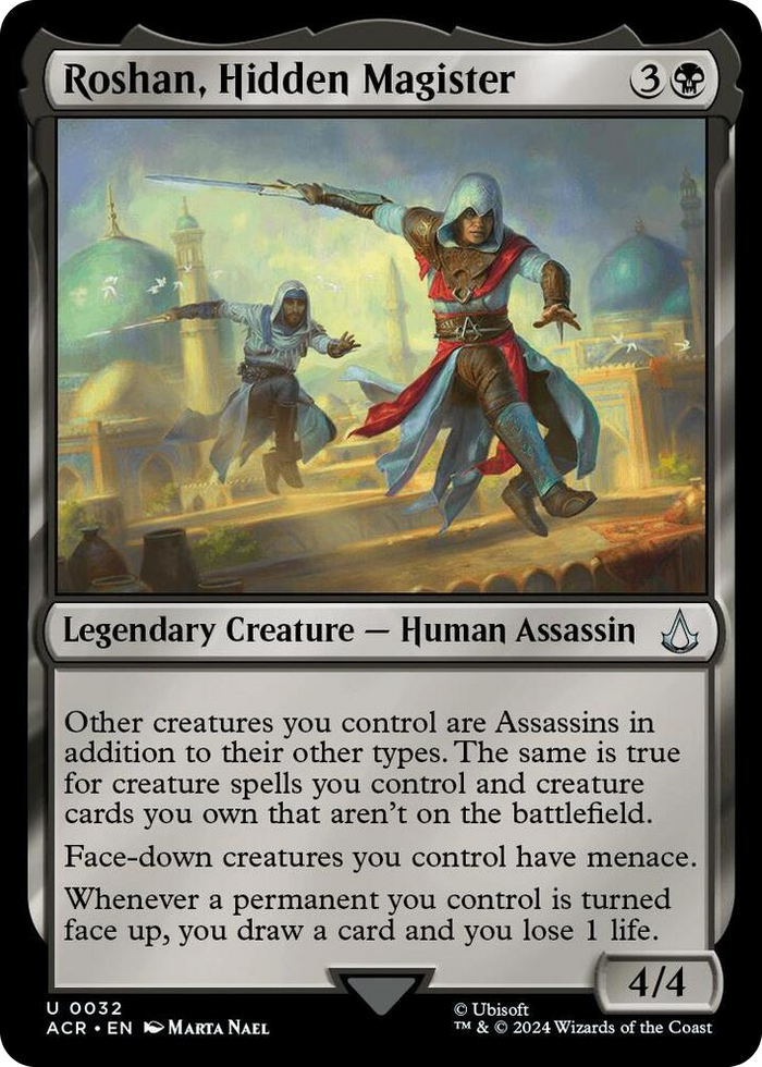 Roshan, Hidden Magister #32 U - Universes Beyond: Assassin's Creed Pokemon card