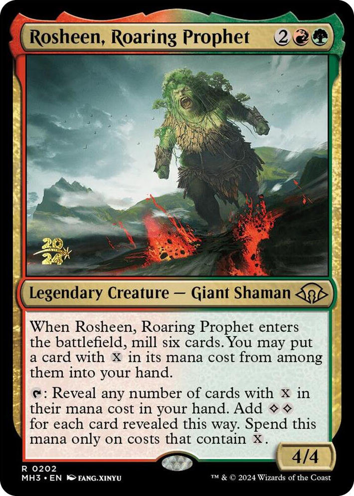 0202 Rosheen, Roaring Prophet R Prerelease Cards