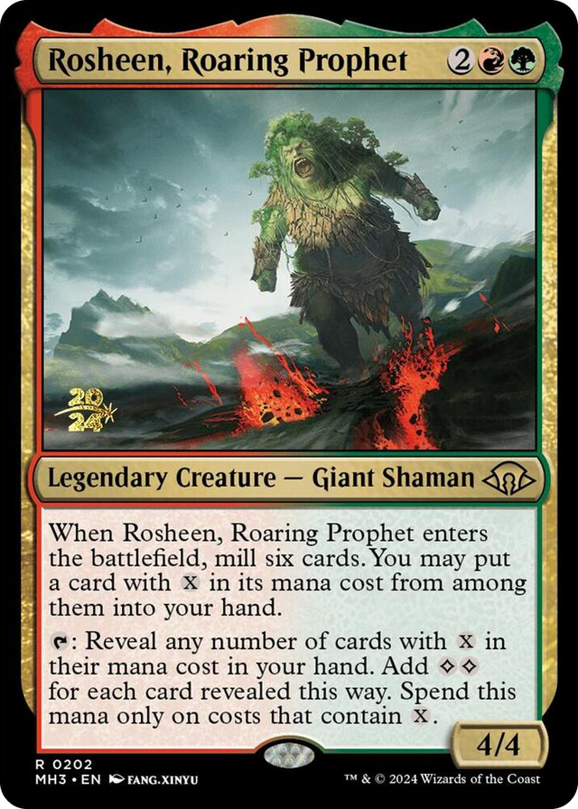 0202 Rosheen, Roaring Prophet R Prerelease Cards