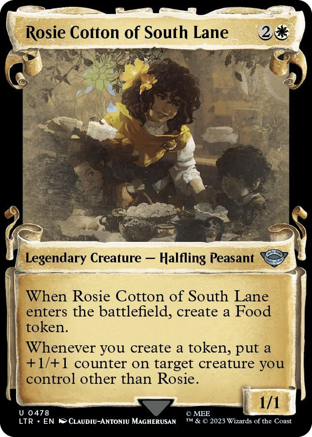 Rosie Cotton of South Lane (Showcase Scrolls) #478 U - Universes Beyond: The Lord of the Rings: Tales of Middle-earth Pokemon card