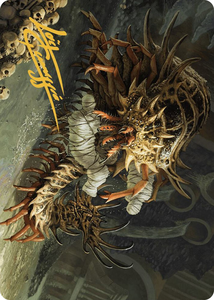 Rot Farm Mortipede Art Card (Gold-Stamped Signature) #10 S - Art Series: Murders at Karlov Manor Pokemon card