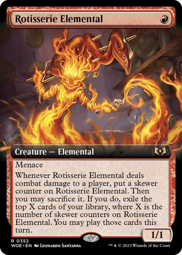 0352 Rotisserie Elemental (Extended Art) R Wilds of Eldraine