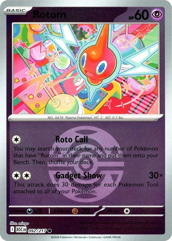 0092 Rotom (Dusk Ball) Common Ascended Heroes