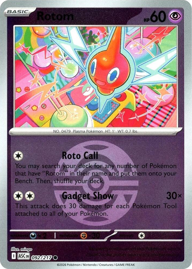 0092 Rotom (Dusk Ball) Common Ascended Heroes
