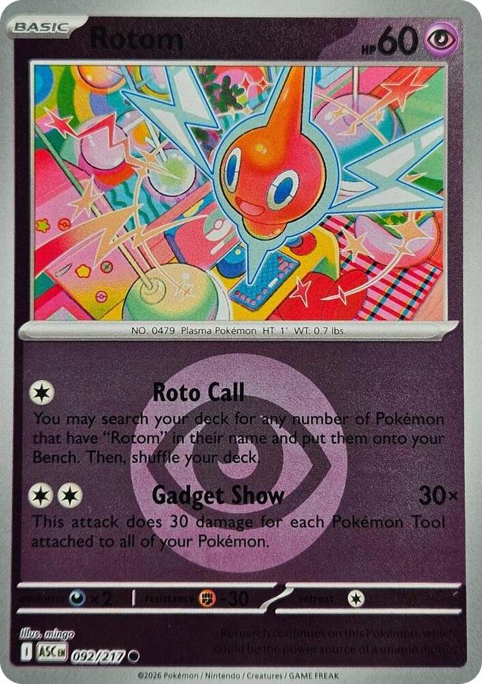 0092 Rotom (Energy Symbol Pattern) Common Ascended Heroes