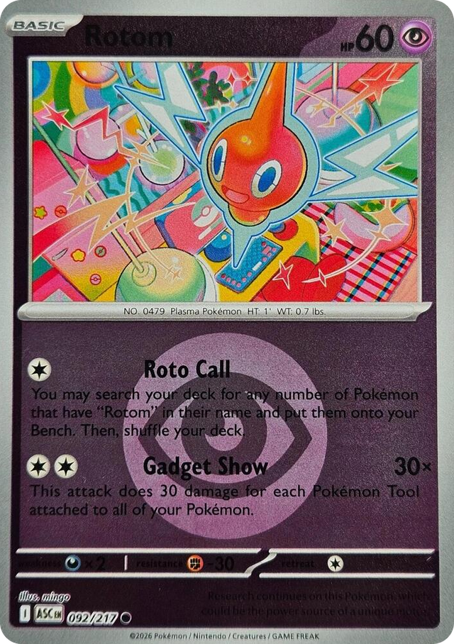 0092 Rotom (Energy Symbol Pattern) Common Ascended Heroes