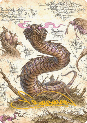 0036 Rottenmouth Viper Art Card (Gold-Stamped Signature) S Art Series: Bloomburrow