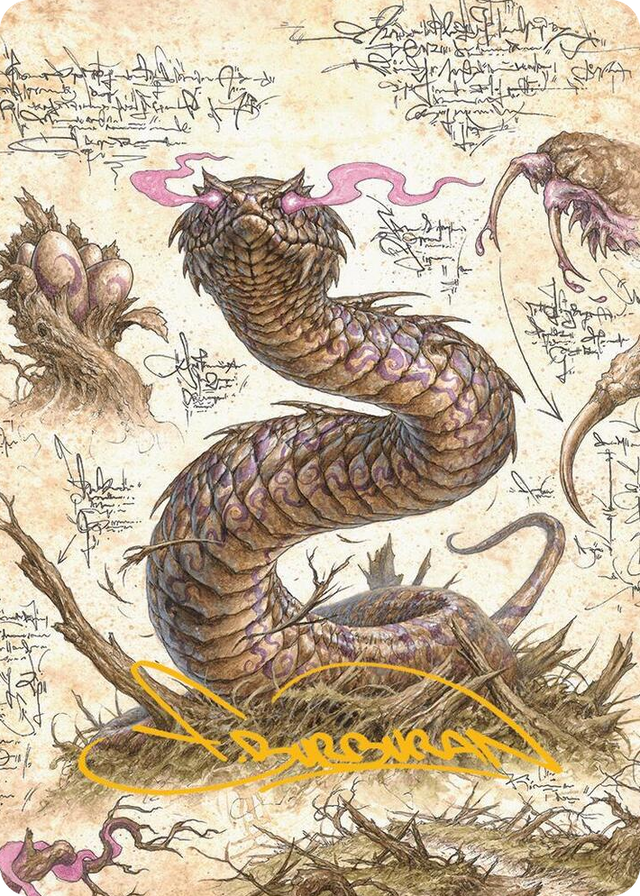 0036 Rottenmouth Viper Art Card (Gold-Stamped Signature) S Art Series: Bloomburrow
