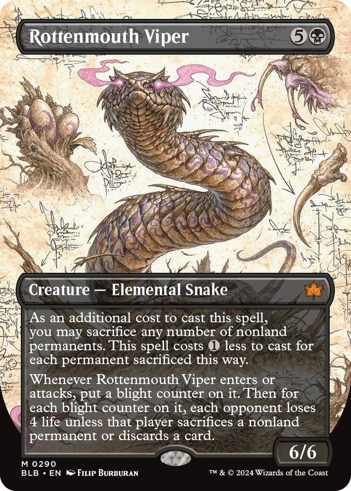 0290 Rottenmouth Viper (Borderless) M Bloomburrow