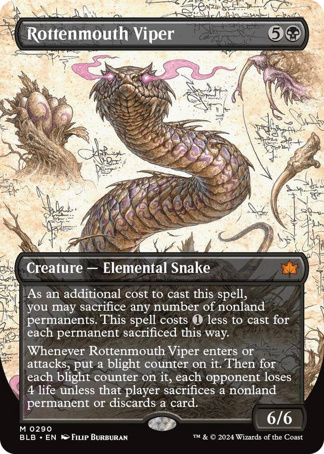 0290 Rottenmouth Viper (Borderless) M Bloomburrow