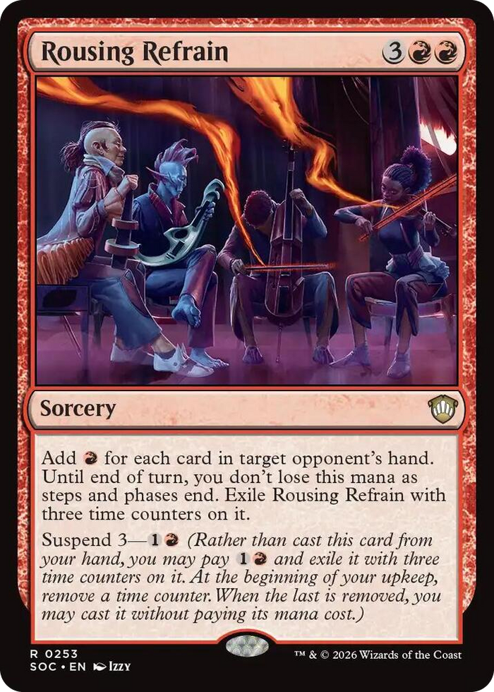Rousing Refrain #253 R - Commander: Secrets of Strixhaven Pokemon card