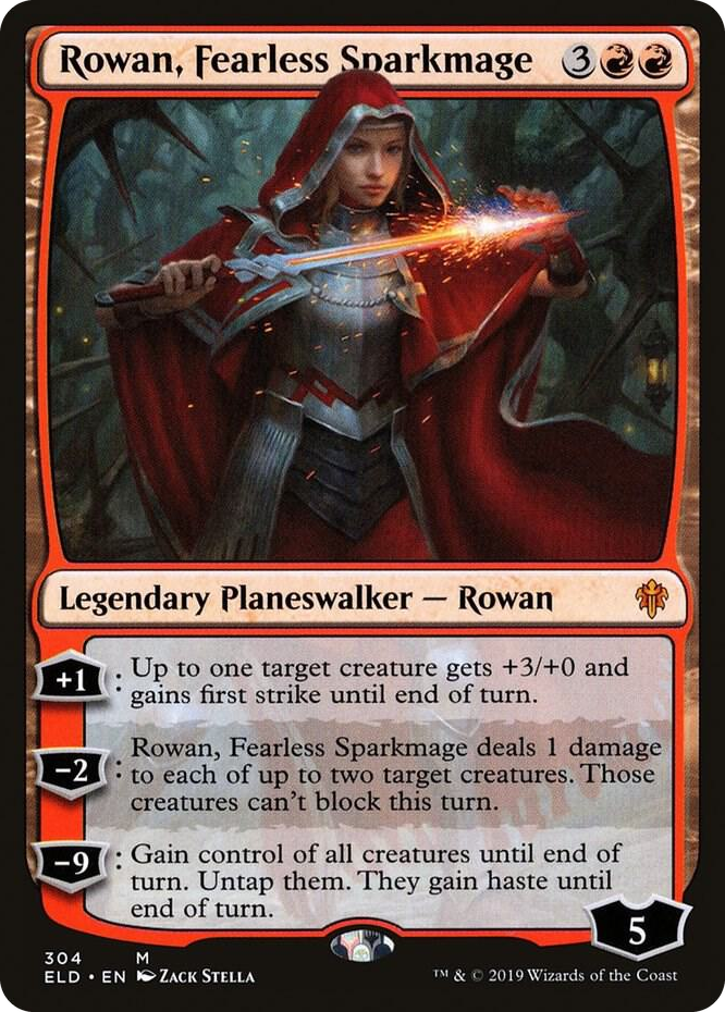 0304 Rowan, Fearless Sparkmage M Throne of Eldraine