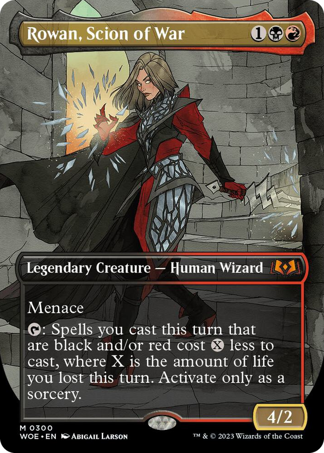 0300 Rowan, Scion of War (Borderless) M Wilds of Eldraine