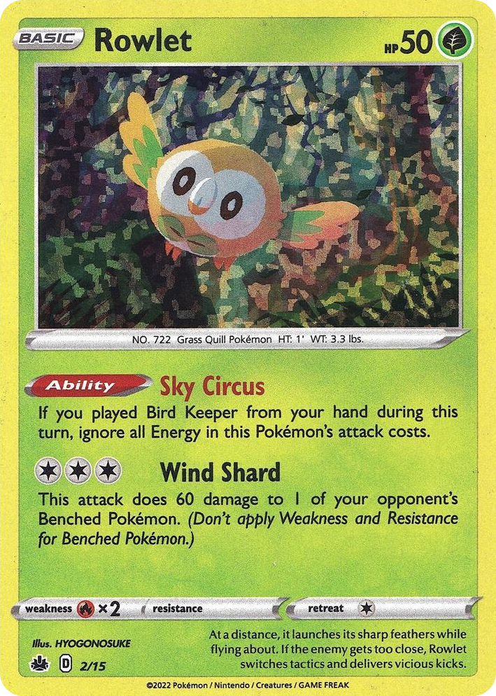 0002 Rowlet Promo McDonald's Promos 2022