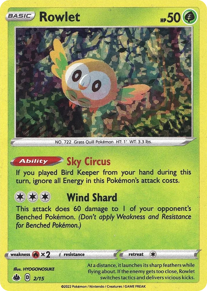 0002 Rowlet Promo McDonald's Promos 2022