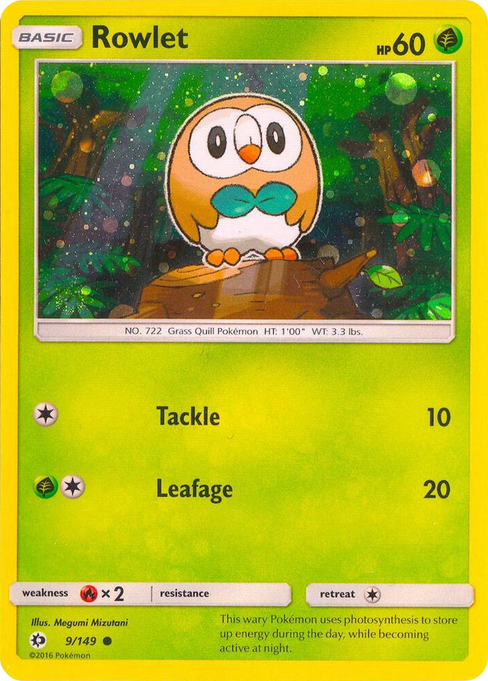 0009 Rowlet - 9/149 (Cosmos Holo) Promo Miscellaneous Cards & Products