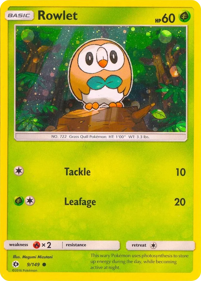 0009 Rowlet - 9/149 (Cosmos Holo) Promo Miscellaneous Cards & Products