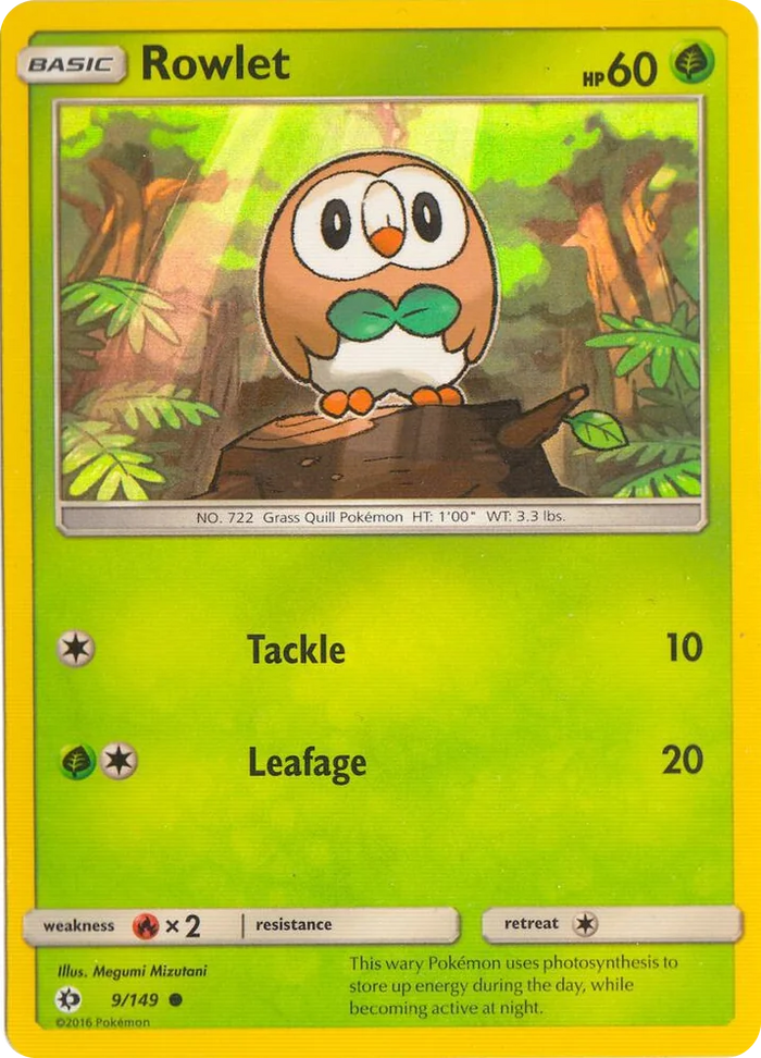 0009 Rowlet - 9/149 (Water Web Holo) Promo Miscellaneous Cards & Products