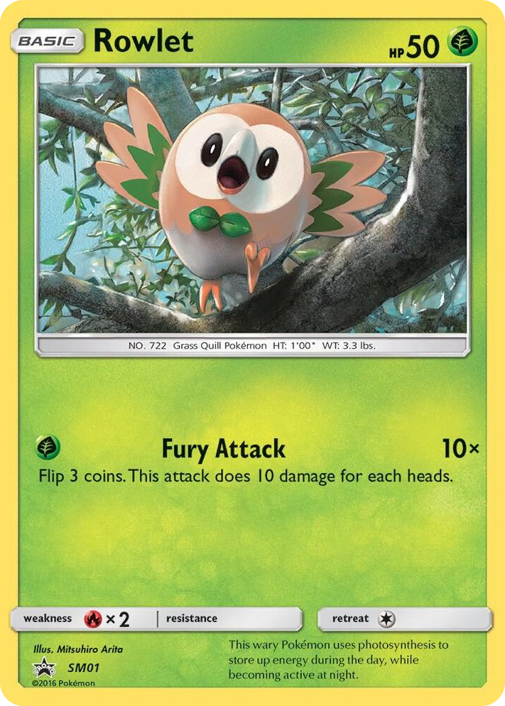 SM001 Rowlet - SM01 Promo SM Promos