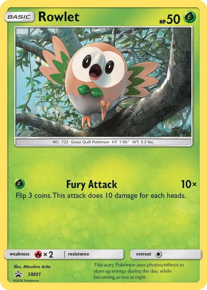 SM001 Rowlet - SM01 Promo SM Promos