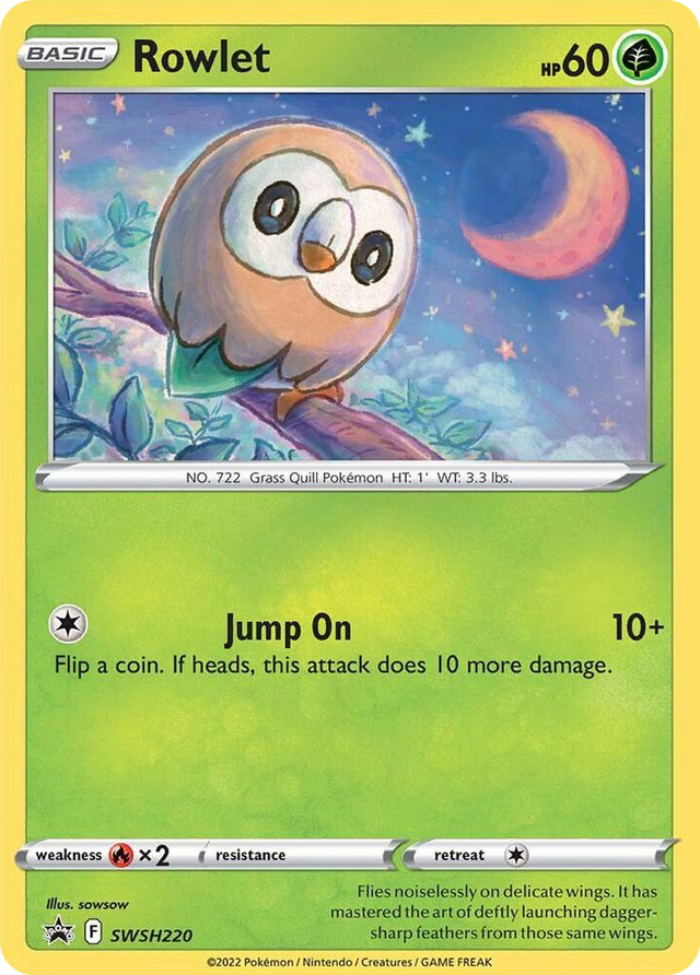 0220 Rowlet - SWSH220 Promo Sword & Shield Promo Cards