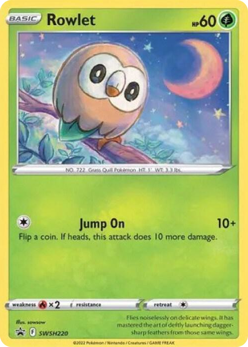 0220 Rowlet - SWSH220 (Cosmos Holo) Promo Miscellaneous Cards & Products