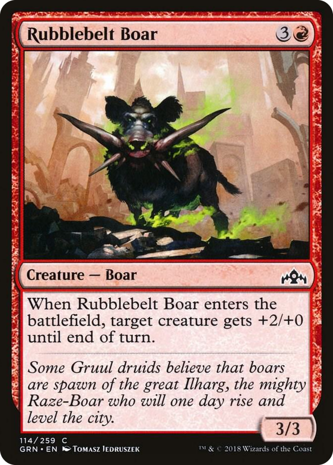 0114 Rubblebelt Boar C Guilds of Ravnica