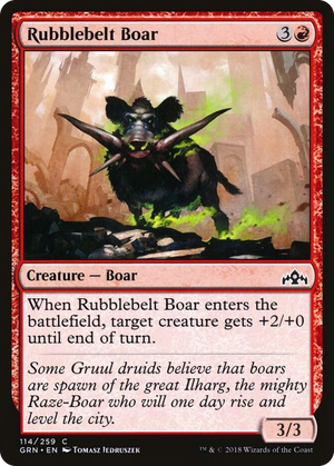 0114 Rubblebelt Boar C Guilds of Ravnica