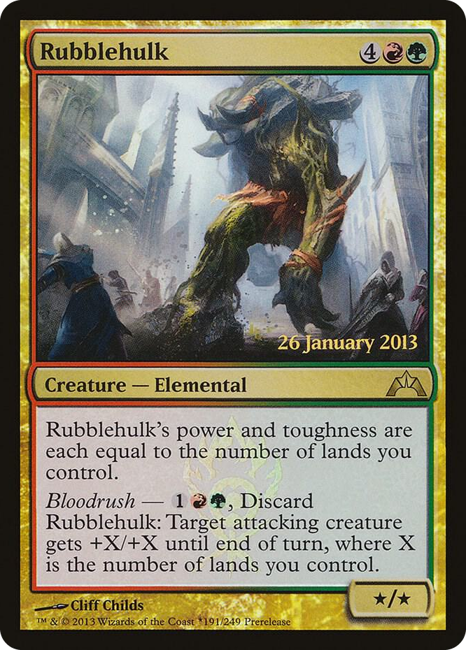 Rubblehulk #191 R - Prerelease Cards Pokemon card