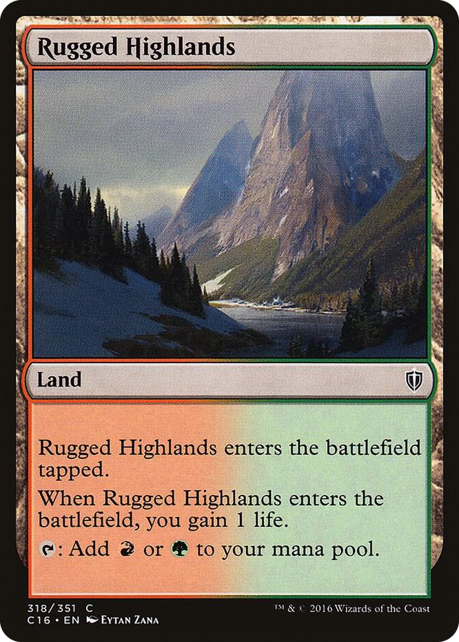 Rugged Highlands #318 C - Commander 2016 Pokemon card