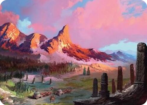 0029 Rugged Highlands Art Card (29/54) S Art Series: Tarkir: Dragonstorm
