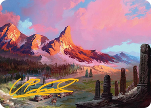 0029 Rugged Highlands Art Card (29/54) (Gold-Stamped Signature) S Art Series: Tarkir: Dragonstorm