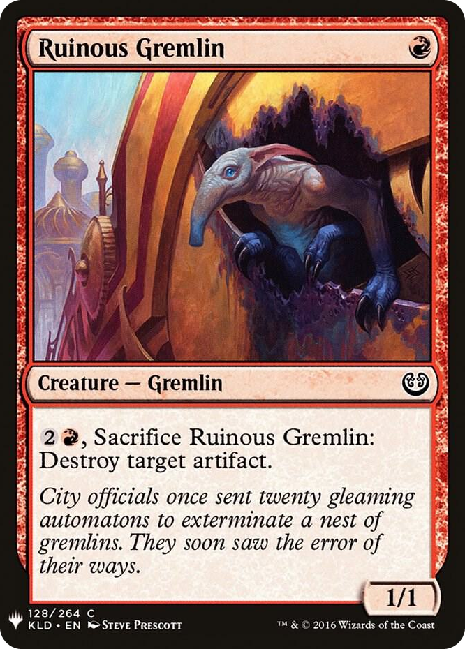 0128 Ruinous Gremlin C The List Reprints
