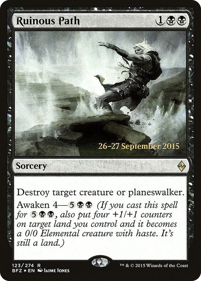 Ruinous Path #123 R - Prerelease Cards Pokemon card