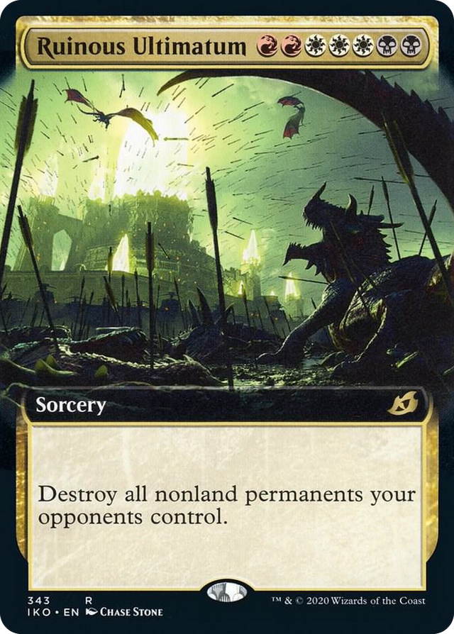 0343 Ruinous Ultimatum (Extended Art) R Lair of Behemoths