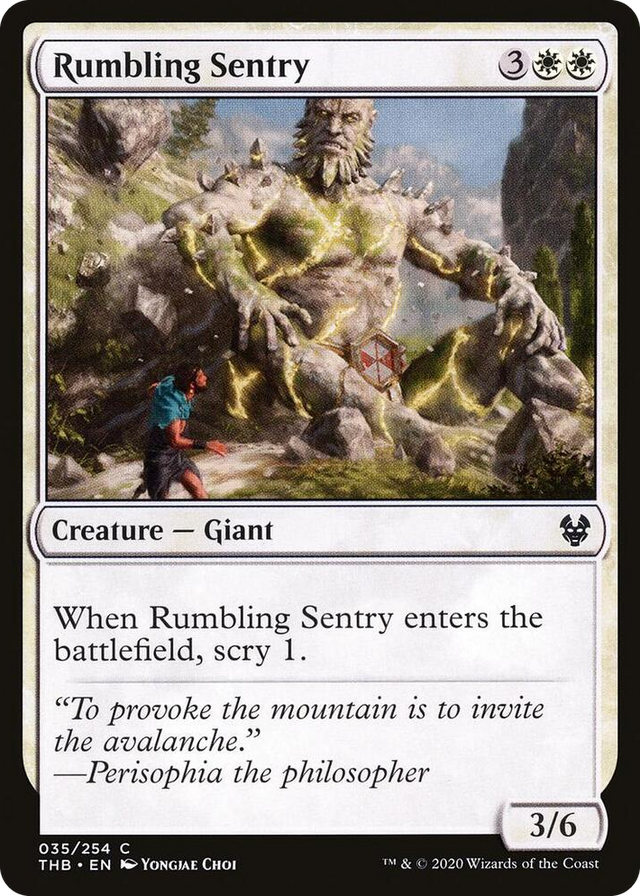 0035 Rumbling Sentry C Theros Beyond Death