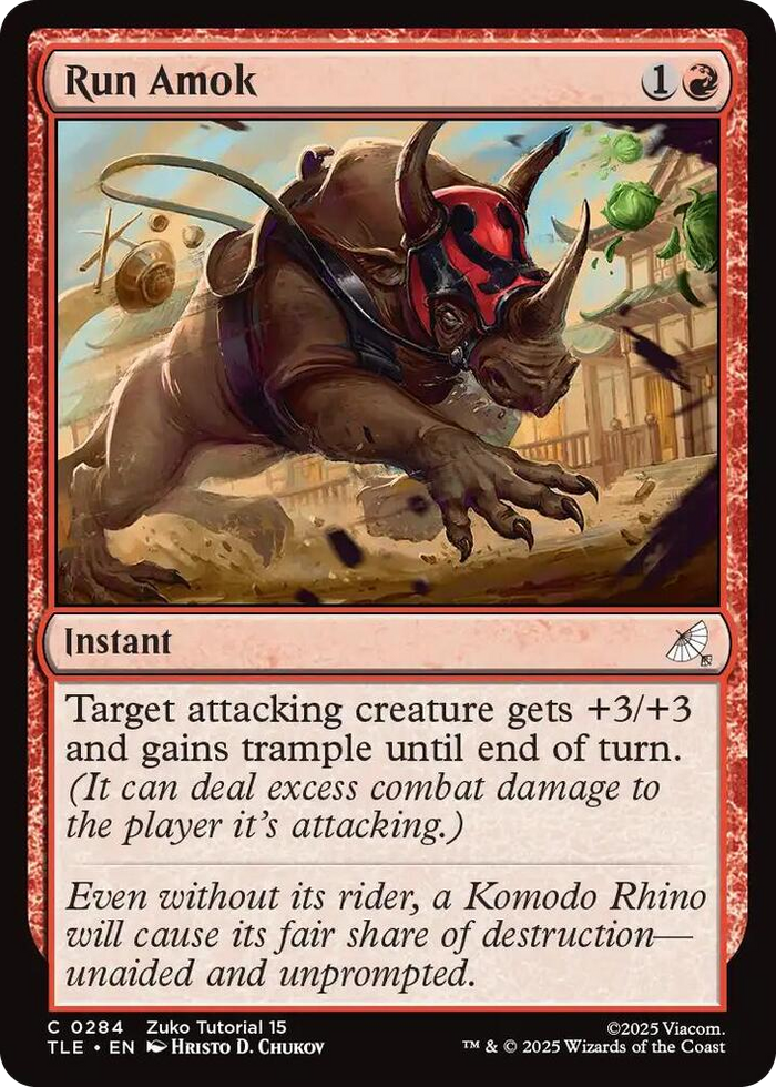 Run Amok (0284) #284 C - The Last Airbender: Eternal-Legal Pokemon card