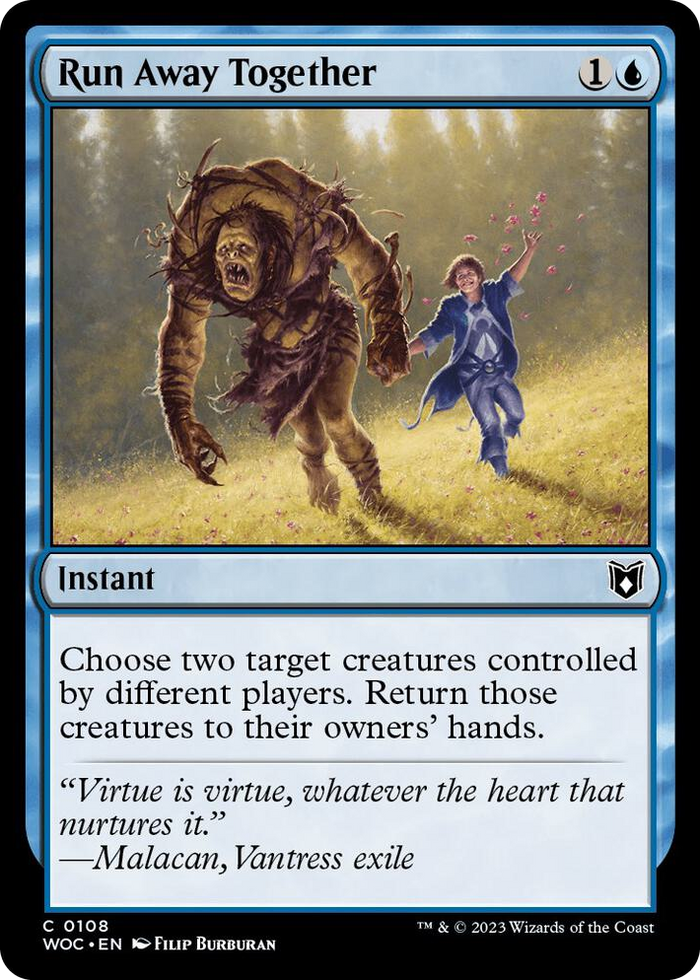 Run Away Together #108 C - Commander: Wilds of Eldraine Pokemon card