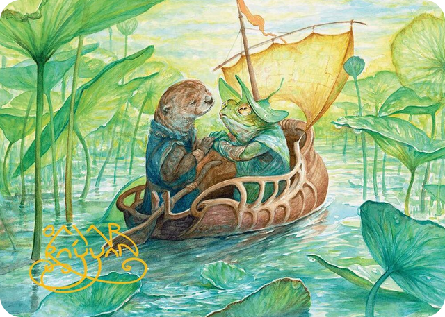 0011 Run Away Together Art Card (Gold-Stamped Signature) S Art Series: Bloomburrow