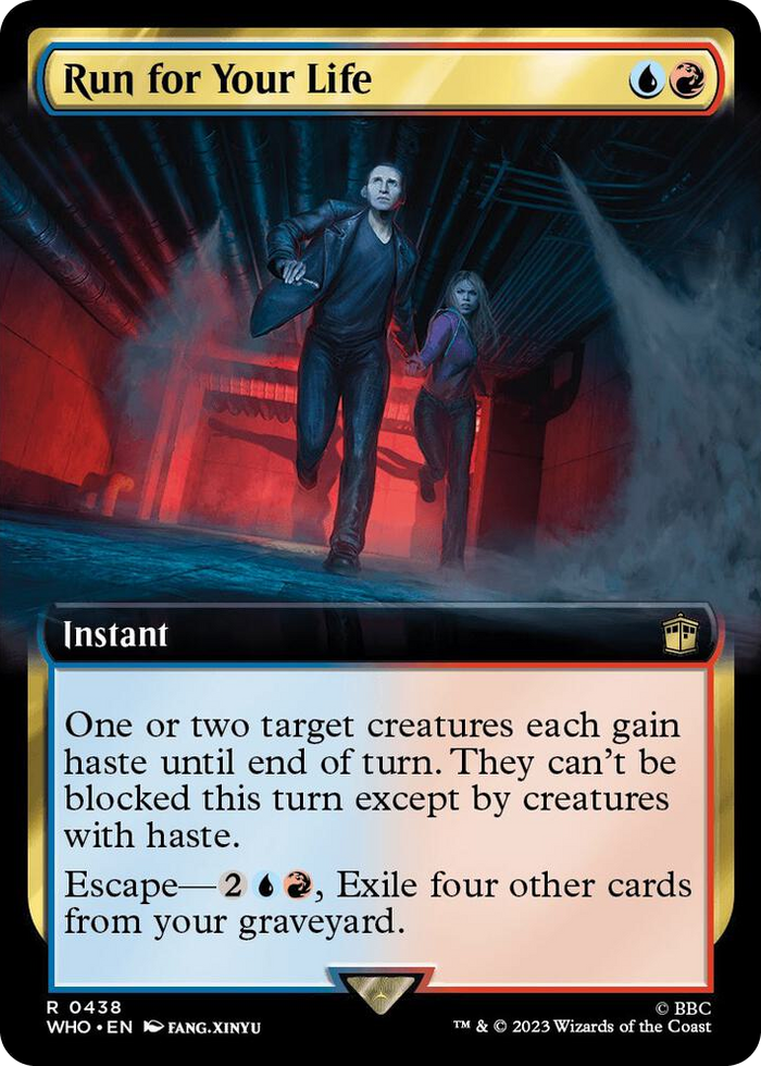 Run for Your Life (Extended Art) #438 R - Universes Beyond: Doctor Who Pokemon card