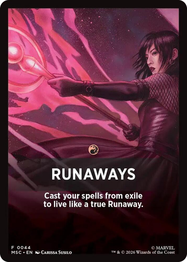 0044 Runaways Theme Card T Commander: Marvel Super Heroes
