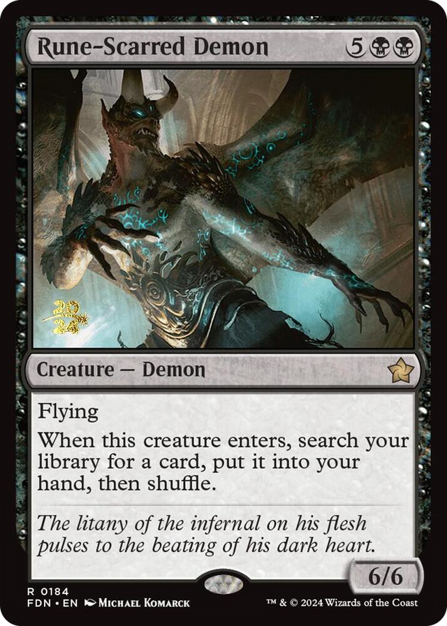 0184 Rune-Scarred Demon R Prerelease Cards