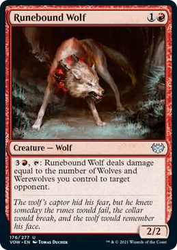 0176 Runebound Wolf U Innistrad: Crimson Vow
