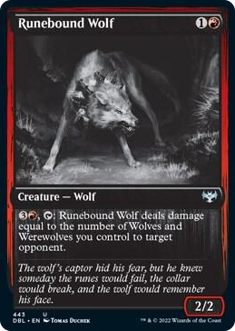 0443 Runebound Wolf U Innistrad: Double Feature