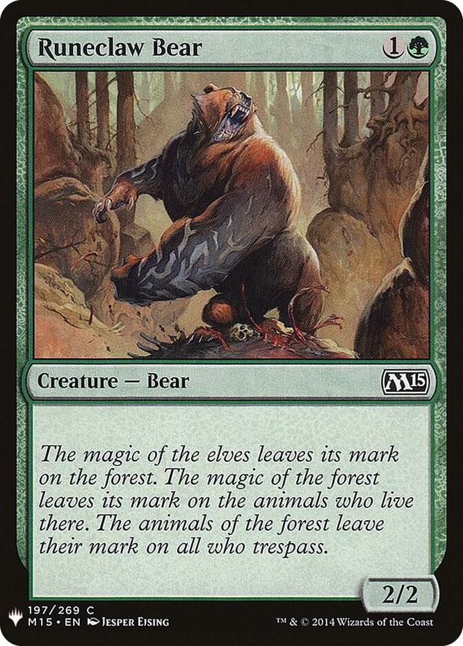 0197 Runeclaw Bear C The List Reprints