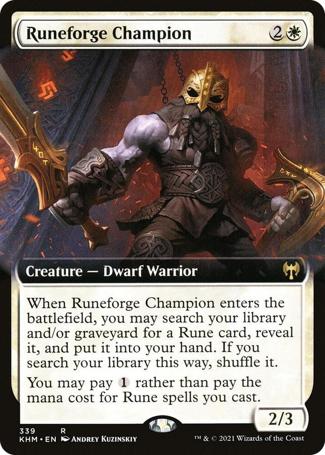 0339 Runeforge Champion (Extended Art) R Kaldheim