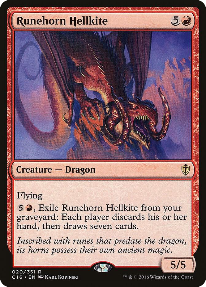 Runehorn Hellkite #20 R - Commander 2016 Pokemon card
