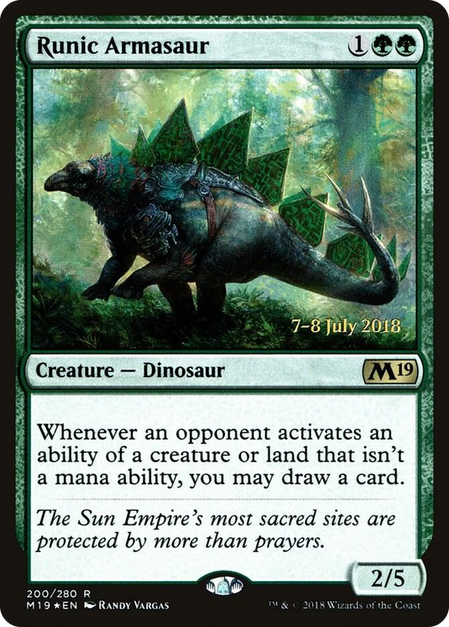 0200 Runic Armasaur R Prerelease Cards