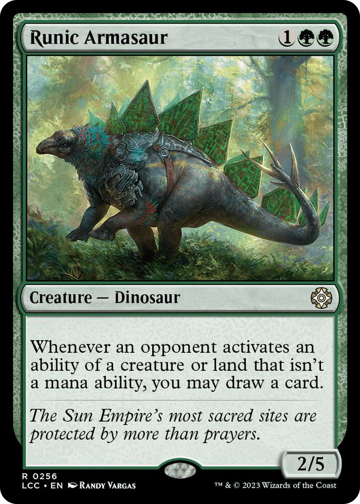 Runic Armasaur #256 R - Commander: The Lost Caverns of Ixalan Pokemon card